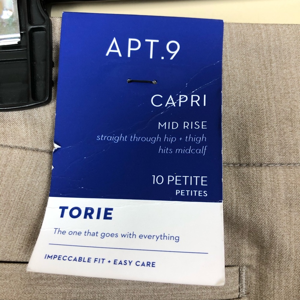 Apt. 9 Torie Modern Fit Taupe Dress Capris Pants - Picture 6 of 6